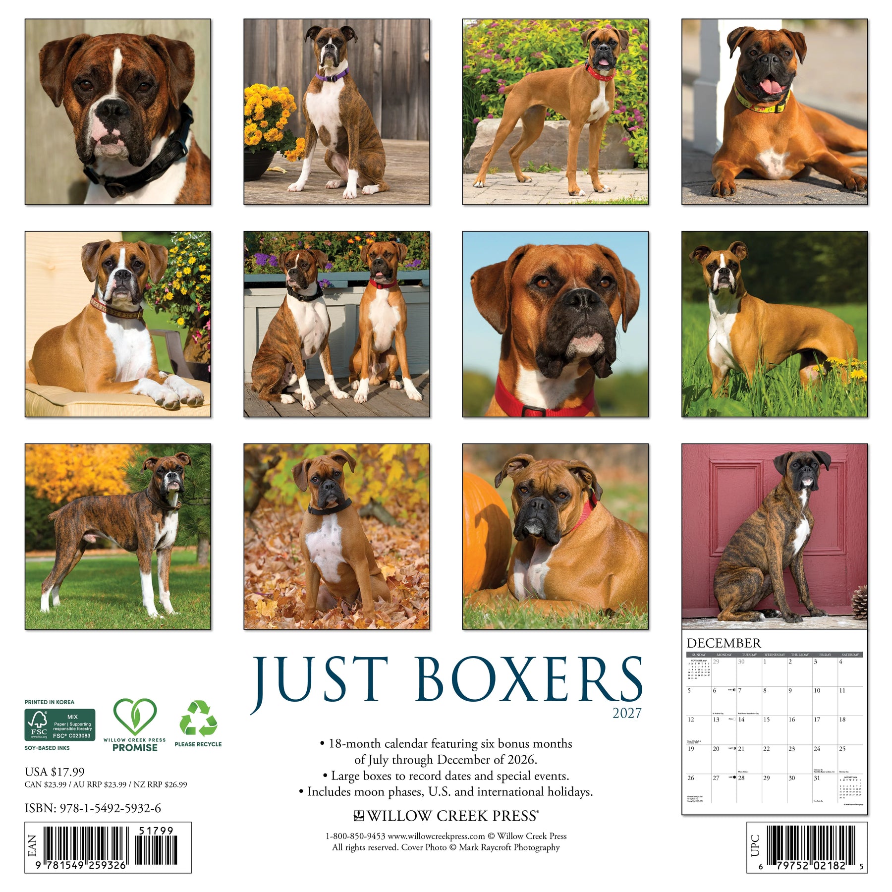 Willow Creek Press - 2027 Boxers Calendar