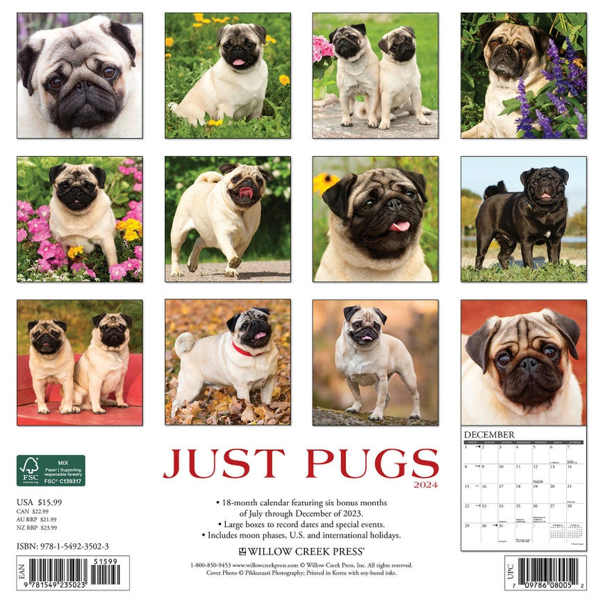 2024 Pugs Calendar