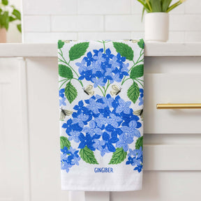Gingiber - Tea Towel Blue Hydrangeas