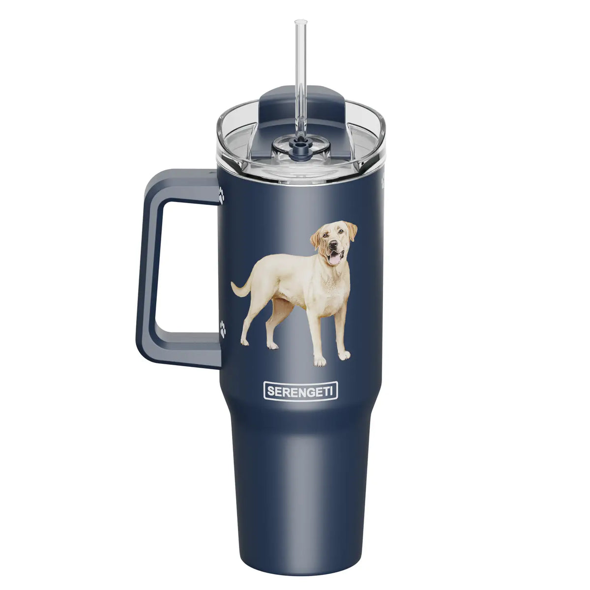 Tumbler with Handle & Straw Yellow Lab