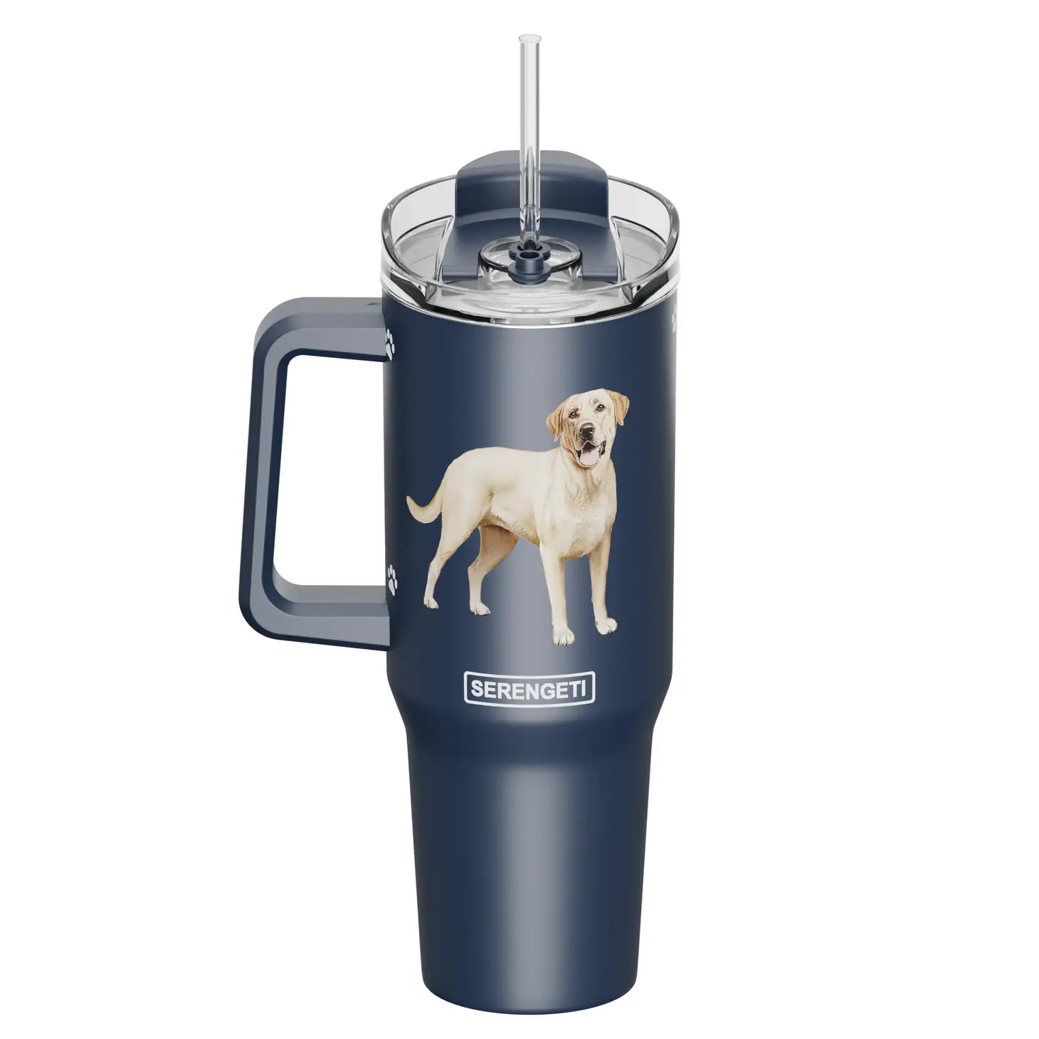 Tumbler with Handle & Straw Yellow Lab