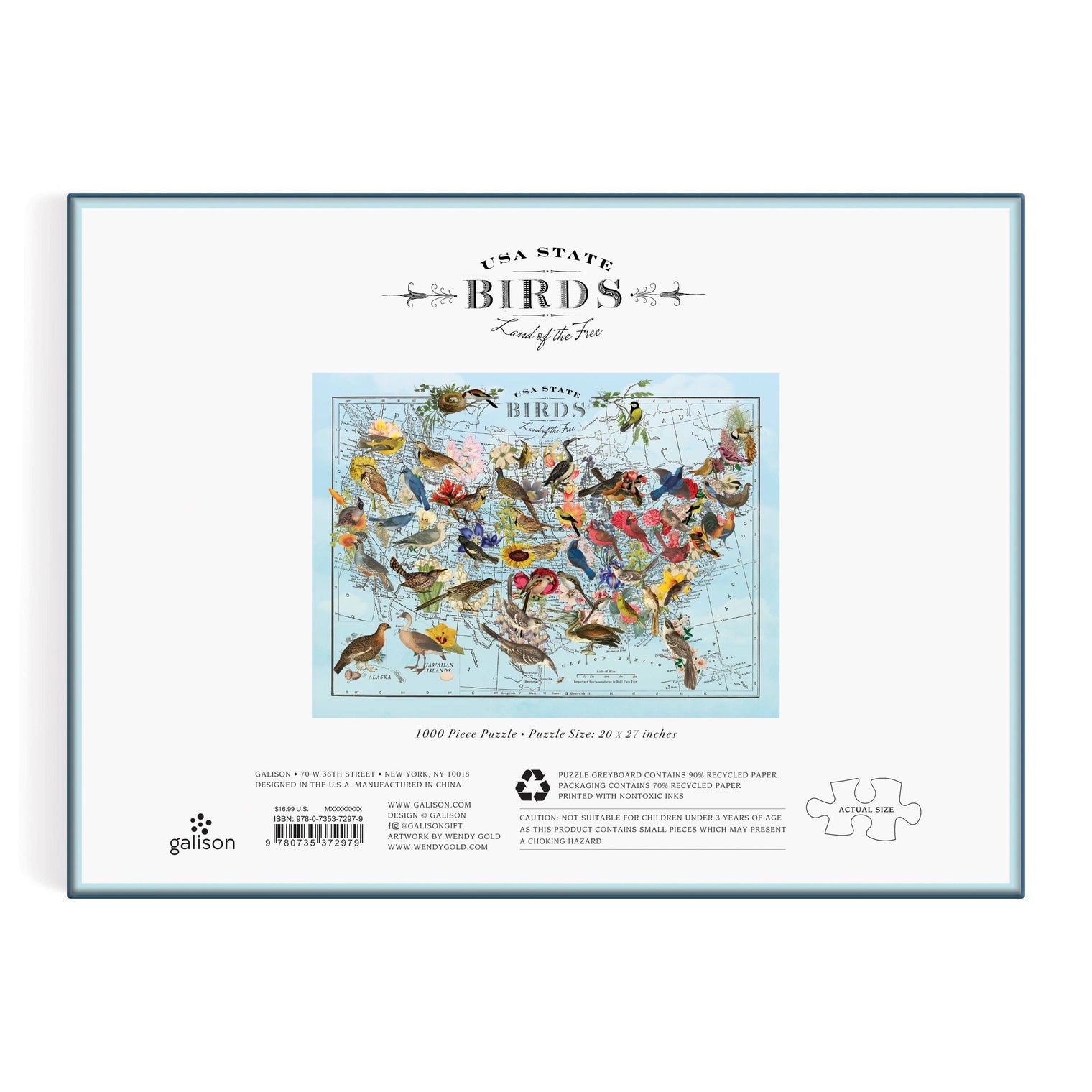 Puzzle Wendy Gold State Birds