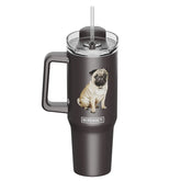 Tumbler with Handle & Straw Pug