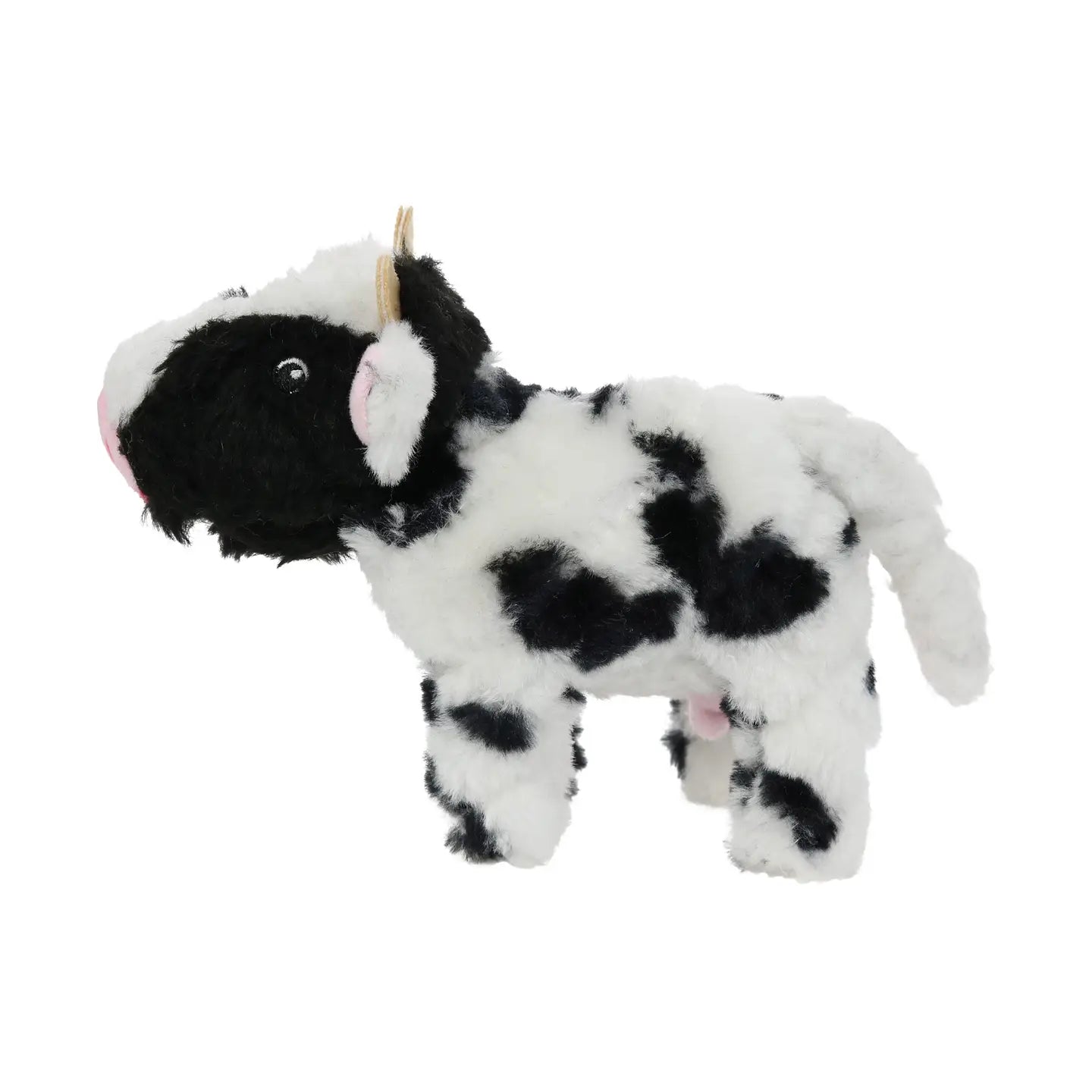 Tuffy Dog Toys - Mighty Jr Farm Cow Plush Squeaky Dog Toy