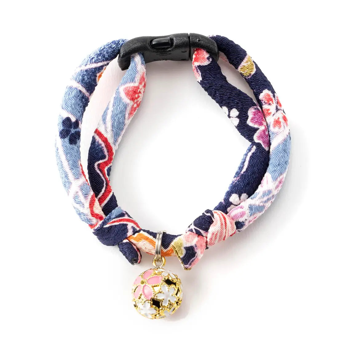 Cat Collar Chirimen Sakura