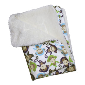 Klippo Blanket Monkey Double Layered Ultra Soft Minky Plush