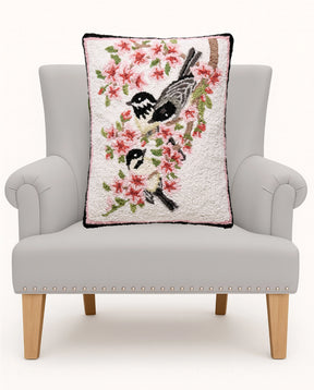Peking HandiCraft - Pillow Chickadee Blossom Hook