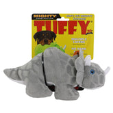 Tuffy Dog Toys - Mighty Dinosaur Triceratops Plush Squeaky Durable Toy