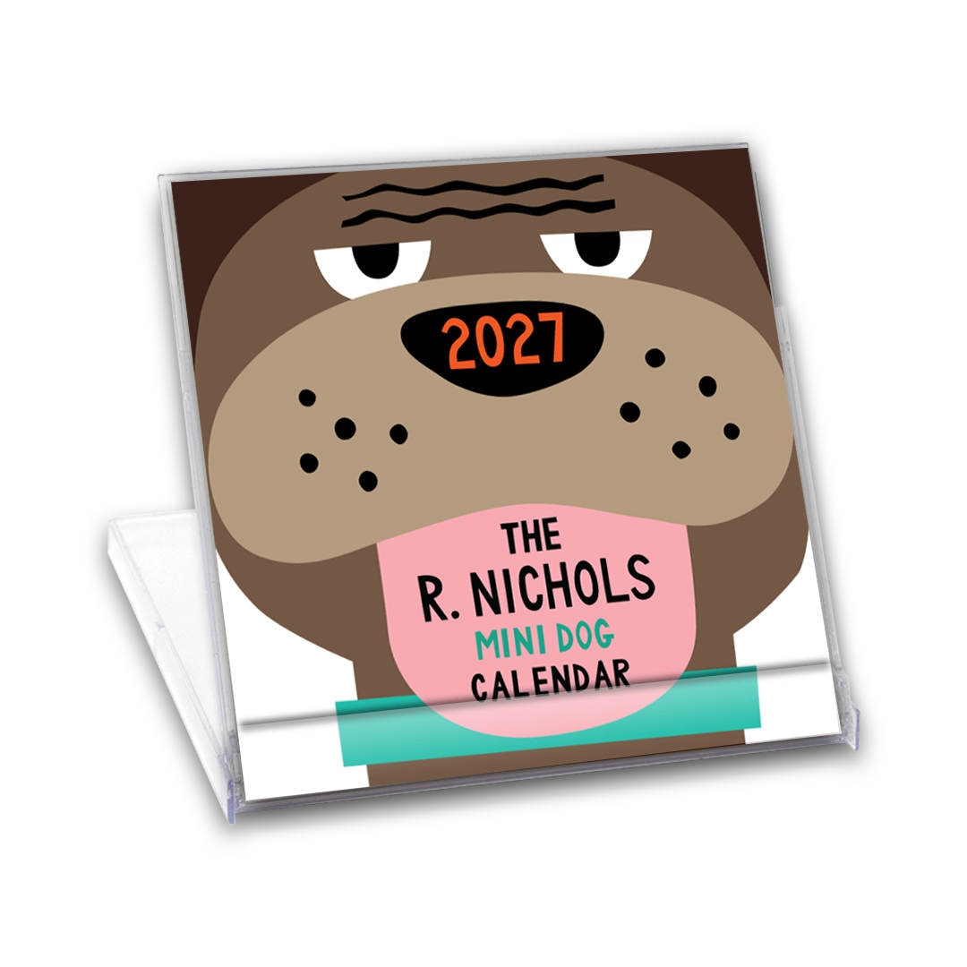 R. Nichols - Dog Desk Calendar 2027 Mini