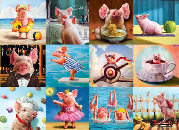 Puzzle Funny Pigs