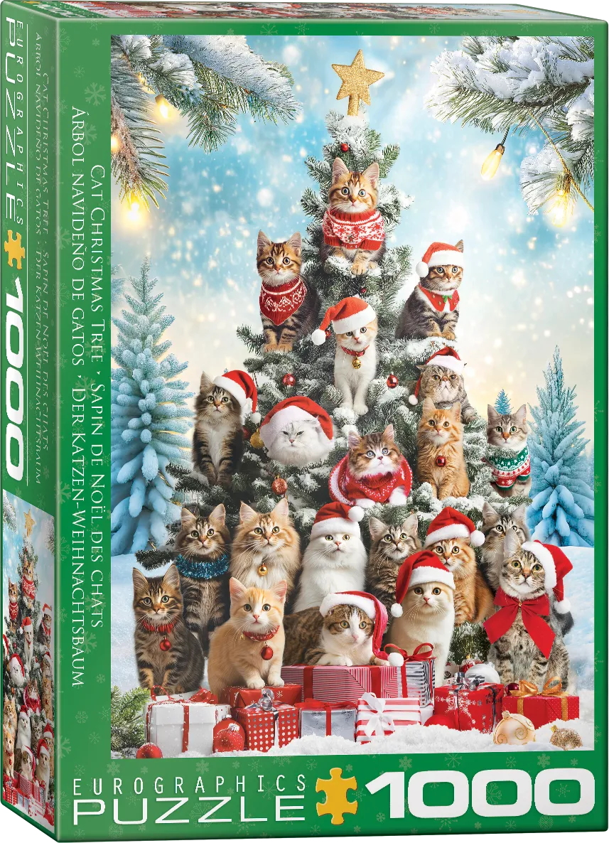 Eurographics Puzzles - Puzzle Cat Christmas Tree