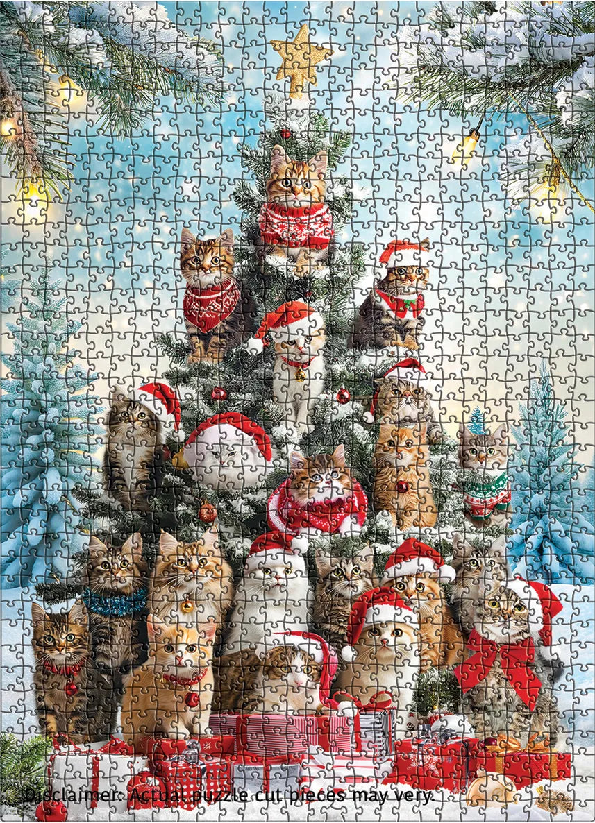 Eurographics Puzzles - Puzzle Cat Christmas Tree