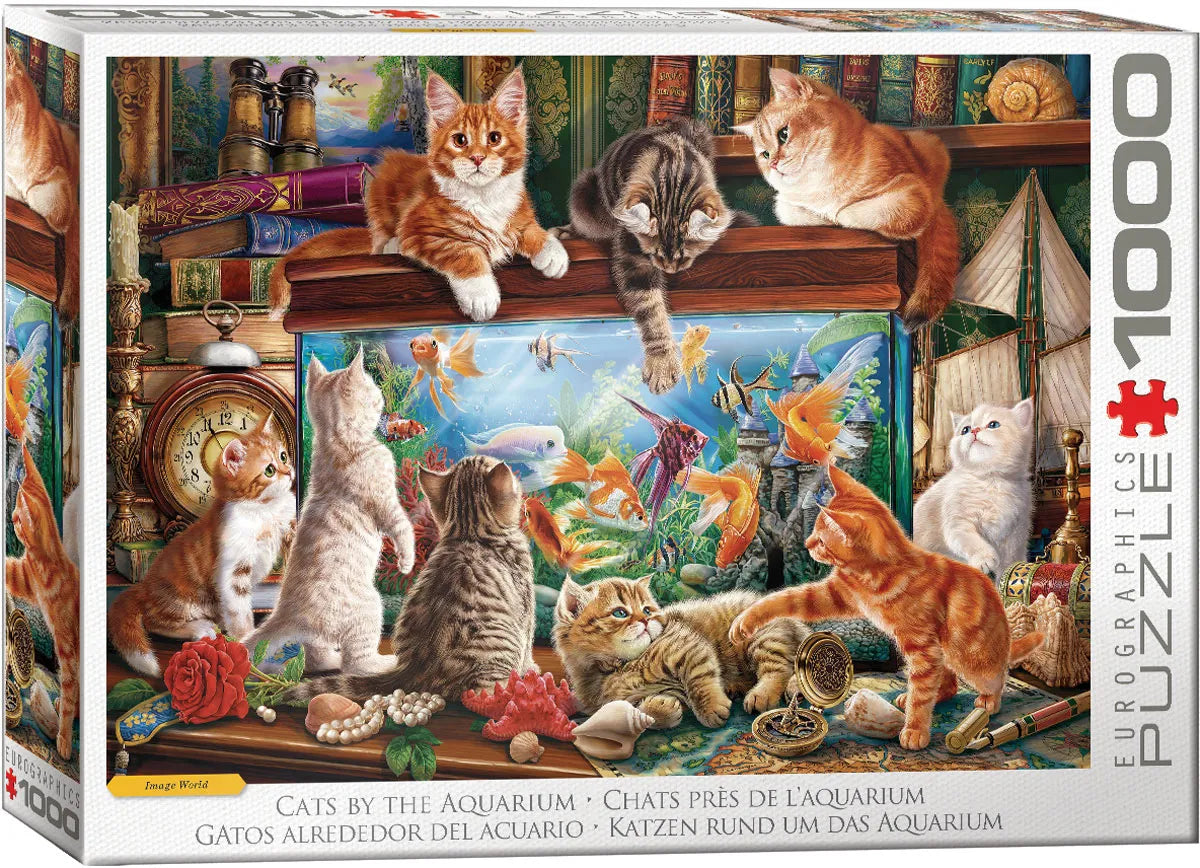 Eurographics Puzzles - Puzzle Cats By The Aquarium