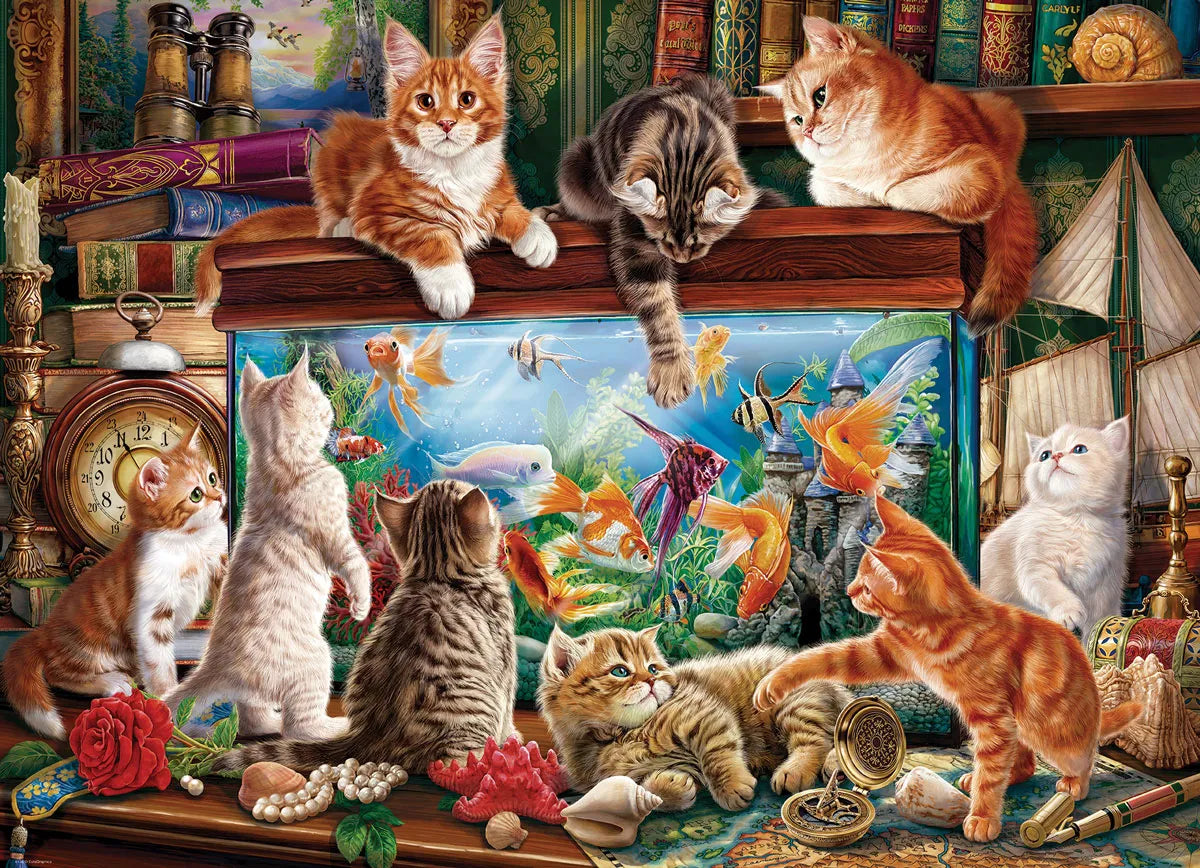 Eurographics Puzzles - Puzzle Cats By The Aquarium