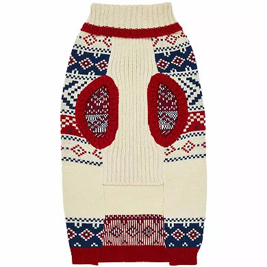 Creamy White | Nordic Fair Isle Christmas Dog Sweater