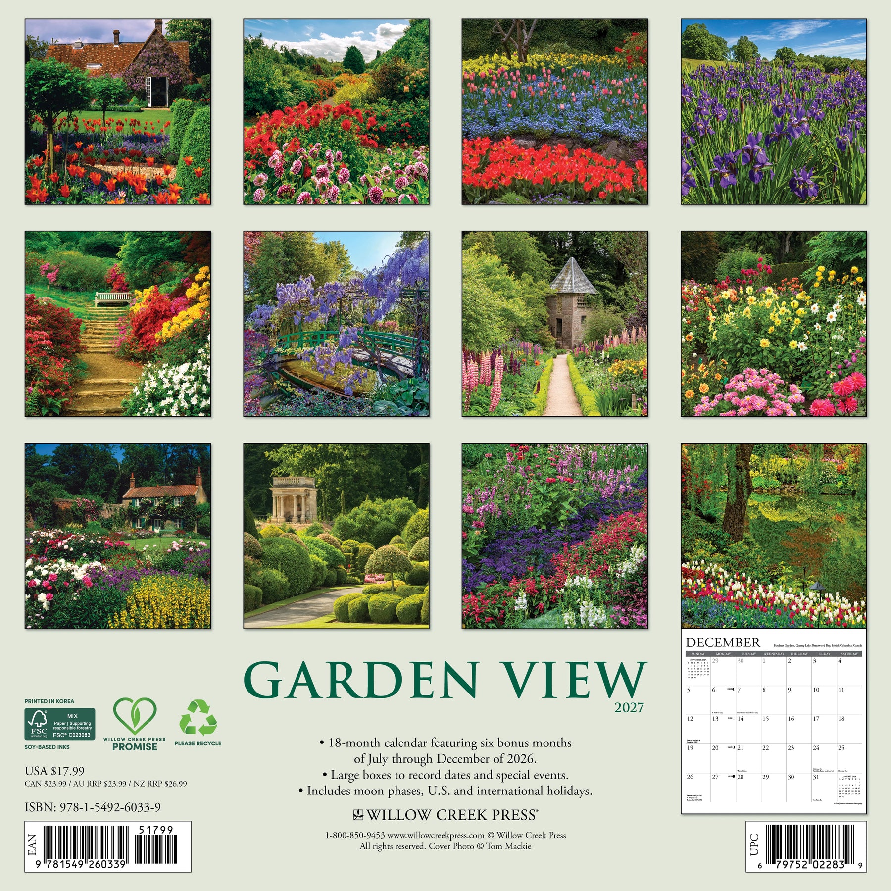 Willow Creek Press - 2027 Garden View Calendar