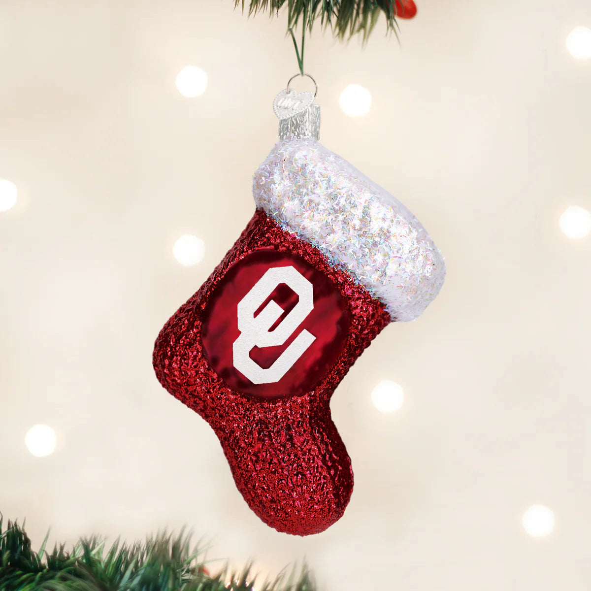 Old World Christmas - Oklahoma University Stocking Ornament