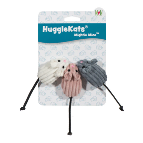 HuggleKats - Mighty Mice Corduroy With Black Suede Knotted Tail