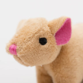 HuggleKats- Wee Squooshie Mice Plush With Pink Ears And Nose