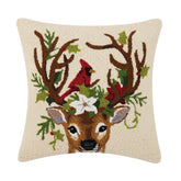 Peking Handicraft - Pillow Reindeer & Cardinal
