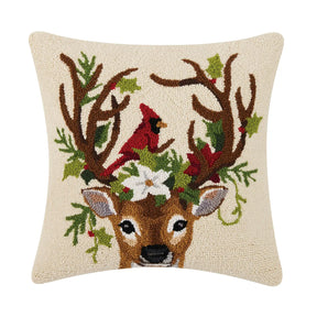 Peking Handicraft - Pillow Reindeer & Cardinal