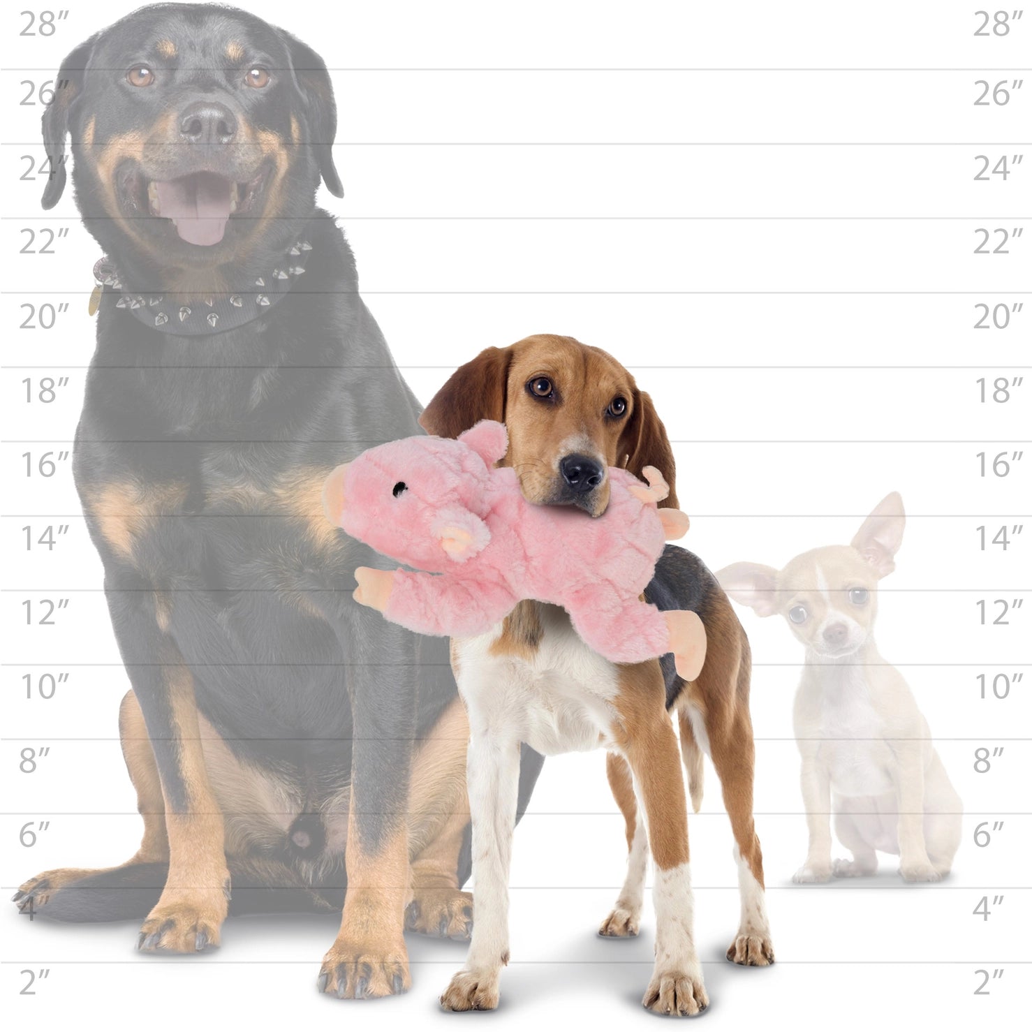 Tuffy Dog Toys - Mighty Farm Piggy Plush Squeaky Dog Toy