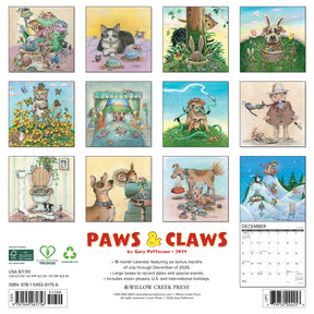 Willow Creek Press - 2027 Paws & Claws By Gary Patterson Calendar