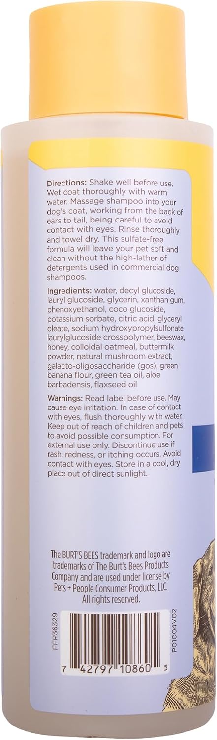 Burt's Bees - Prebiotic & Mushroom Oatmeal Shampoo for Dogs