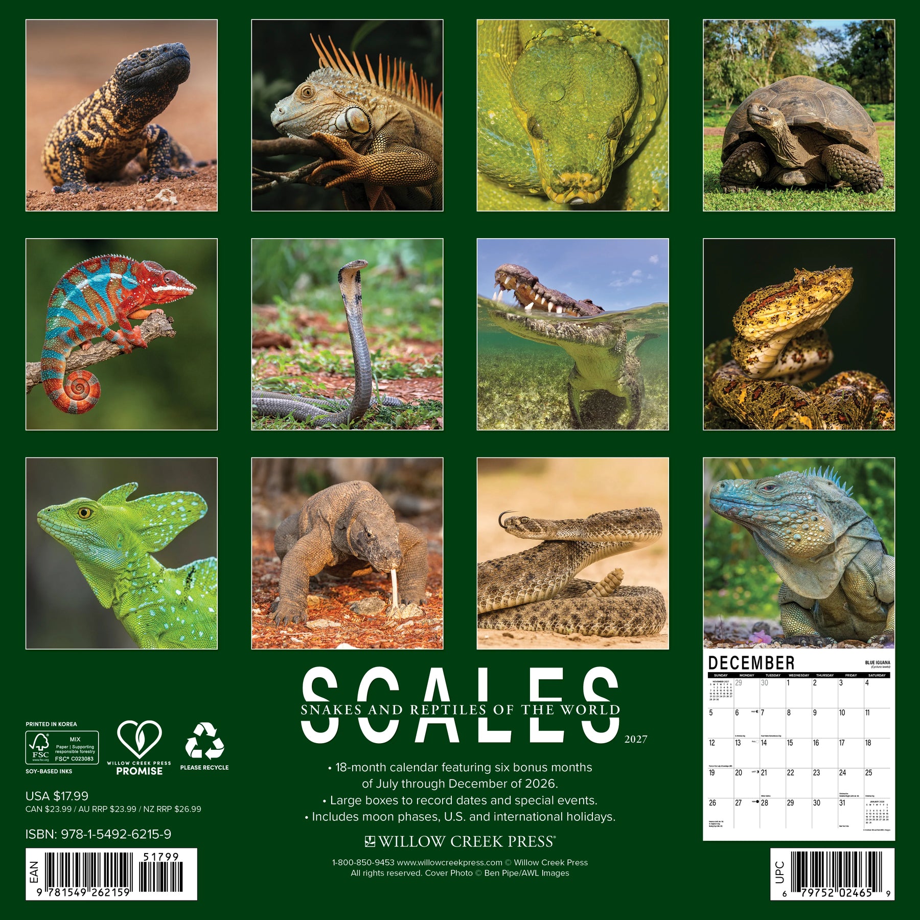 Willow Creek Press - 2027 Scales Calendar