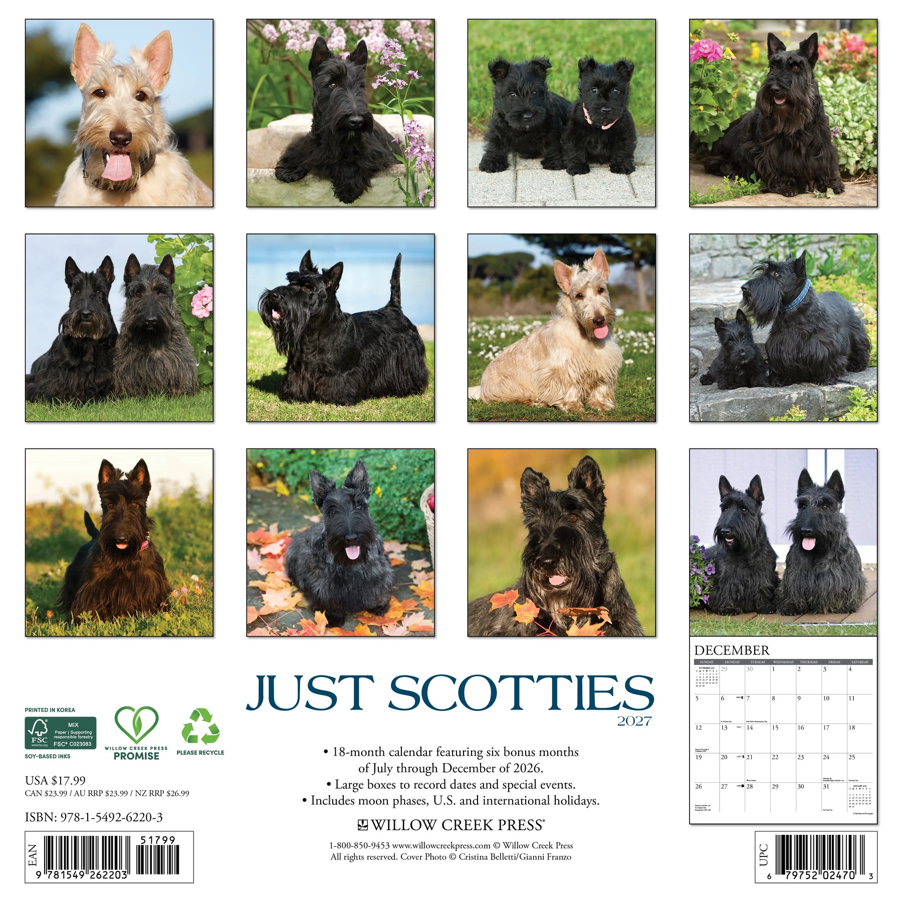 Willow Creek Press - 2027 Scotties Calendar
