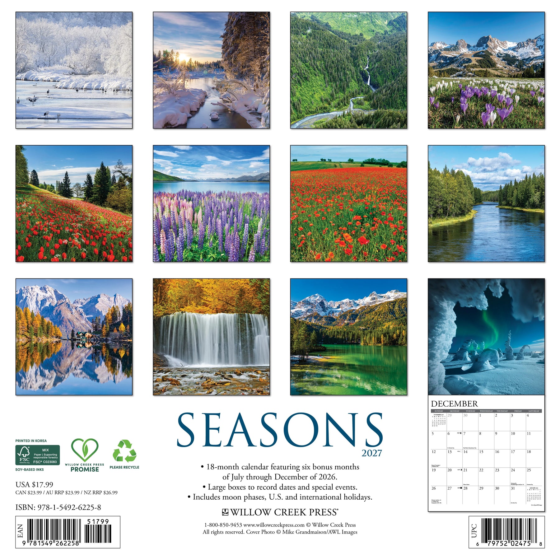 Willow Creek Press - 2027 Seasons Calendar