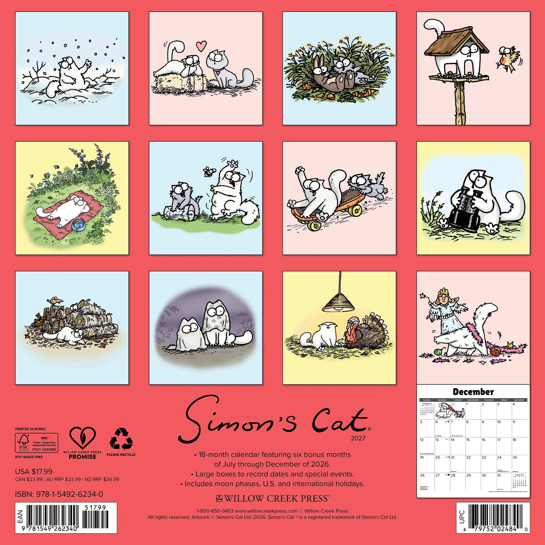 Willow Creek Press - 2027 Simon's Cat Calendar
