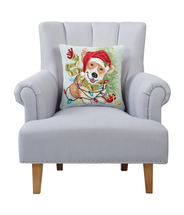 Peking Handicraft - Pillow Christmas Corgi
