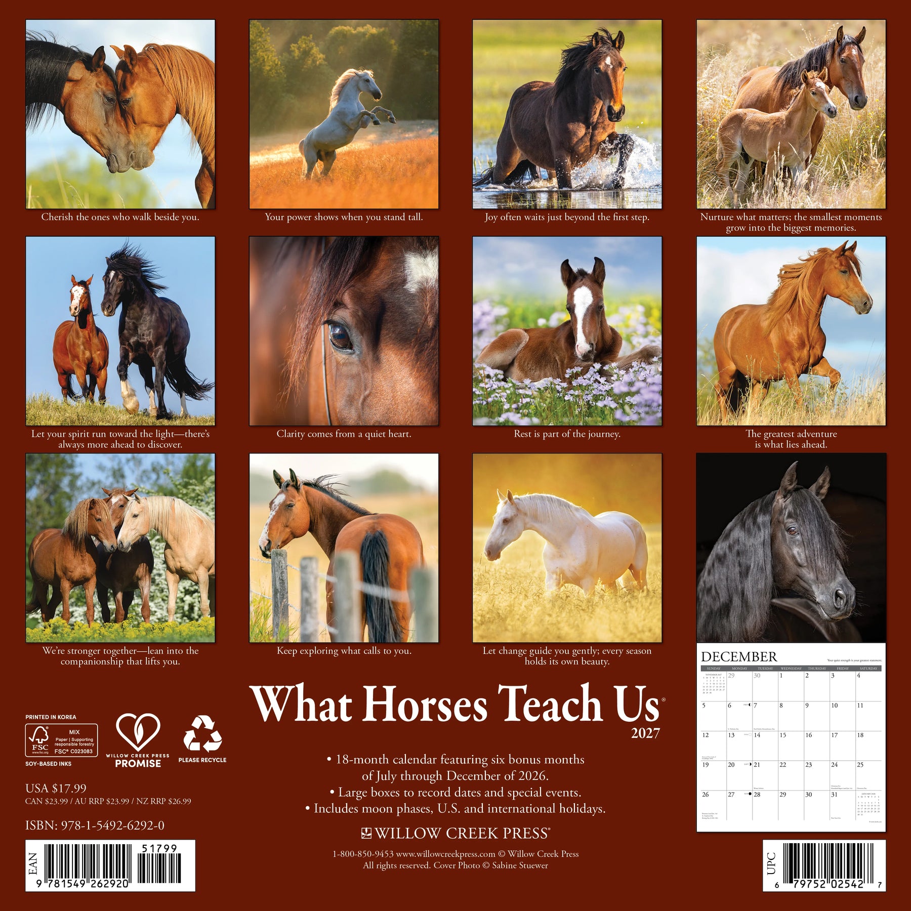 Willow Creek Press - 2027 What Horses Teach Us Calendar