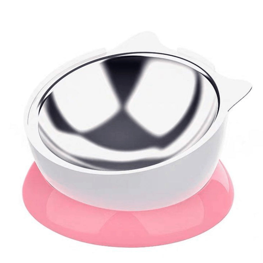 Triple T Studios - Cat Bowl Stainless Elevated Angled