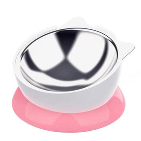 Triple T Studios - Cat Bowl Stainless Elevated Angled