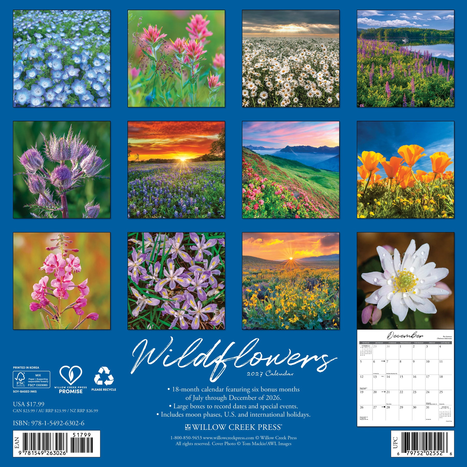 Willow Creek Press - 2027 Wildflowers Calendar