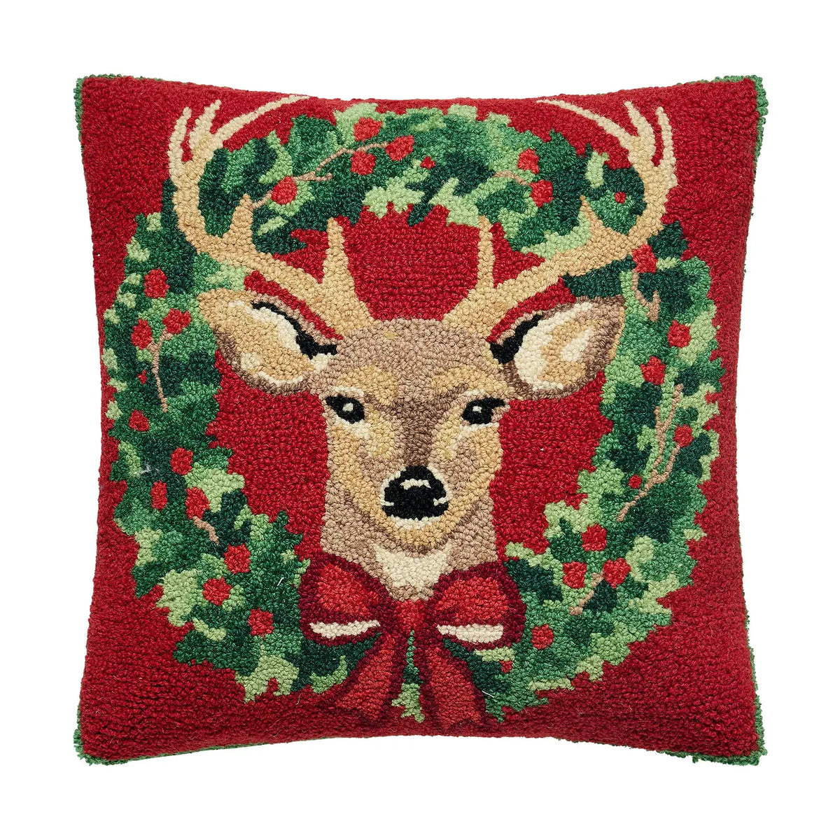 Peking HandiCraft - Pillow Hook Reindeer Wreath