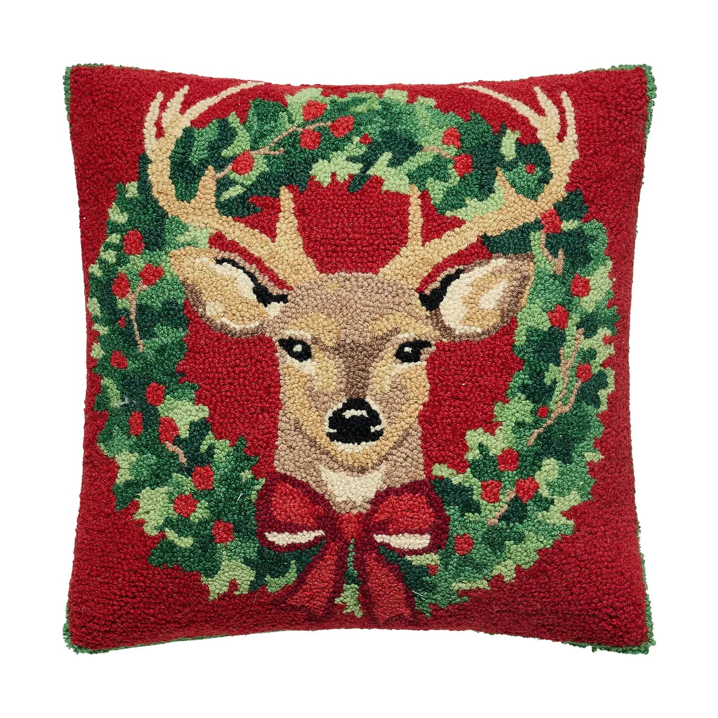 Peking HandiCraft - Pillow Hook Reindeer Wreath