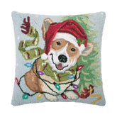 Peking Handicraft - Pillow Christmas Corgi