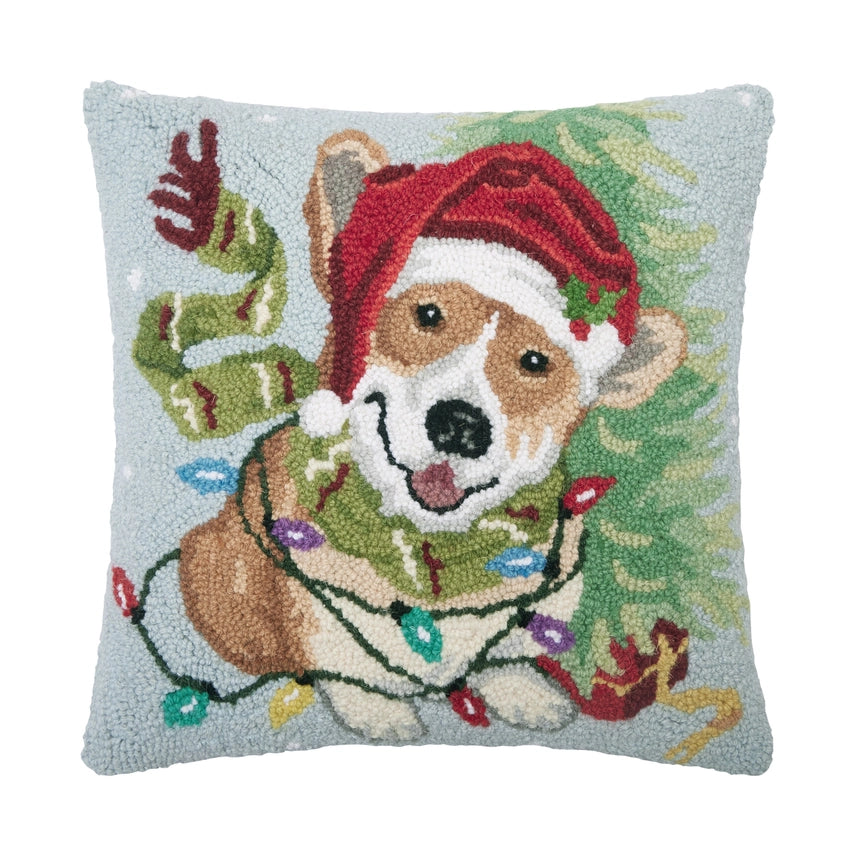 Peking Handicraft - Pillow Christmas Corgi