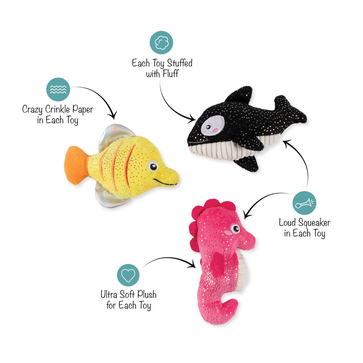 Petshop by Fringe Studio - Dog Toy High Fin Buds