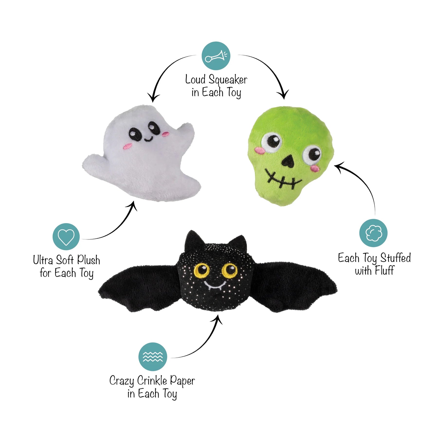 Petshop by Fringe Studio - Dog Toy Set 3 Pcs BOO YAH