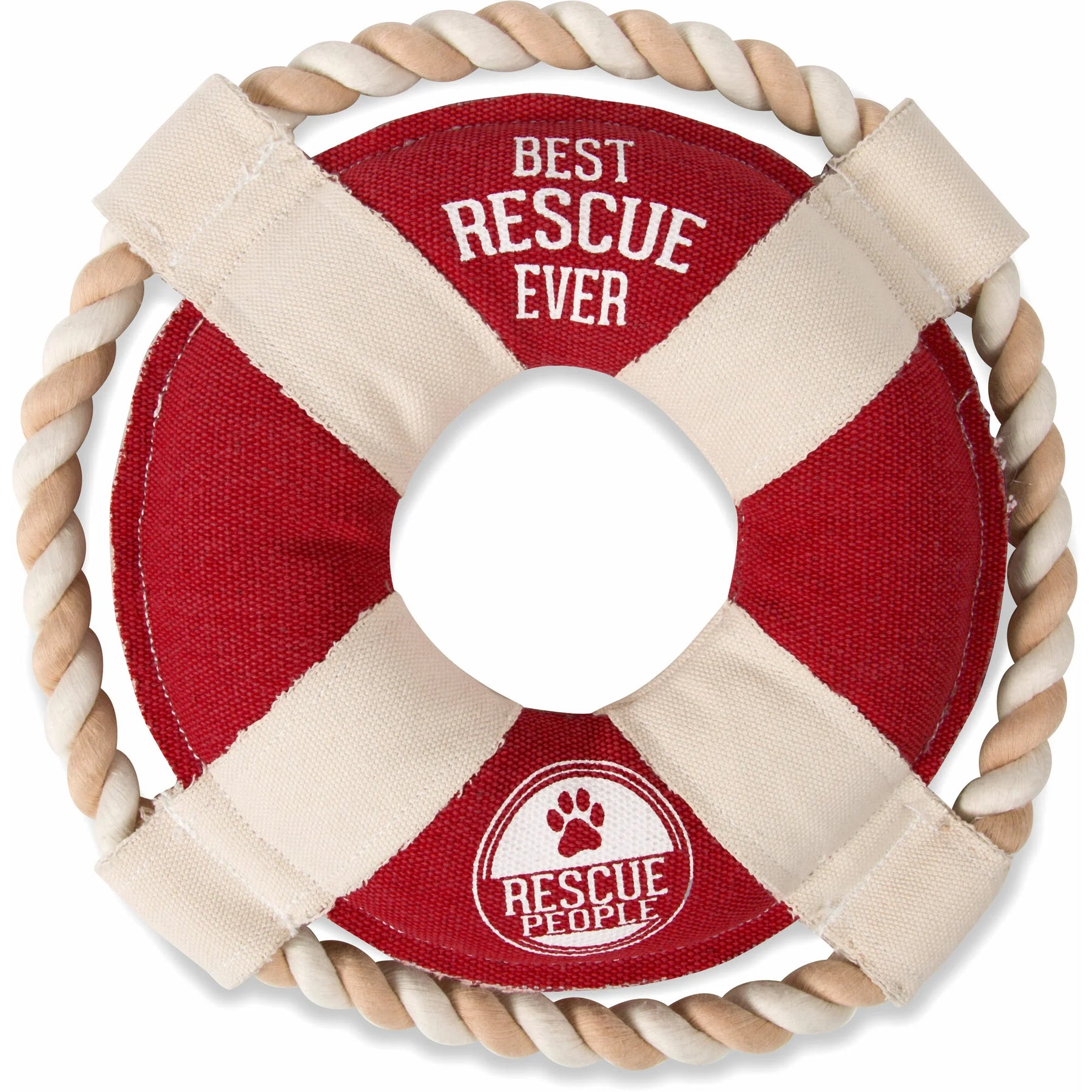 Pavilion - Canvas Dog Toy On Rope Best Rescue Ever