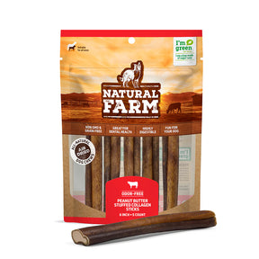 Natural Farm - Collagen Sticks Peanut Butter 6"