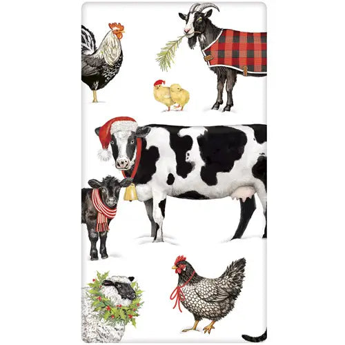Mary Lake Thompson - Towel Winter Farm Scatter Flour Sack Towel