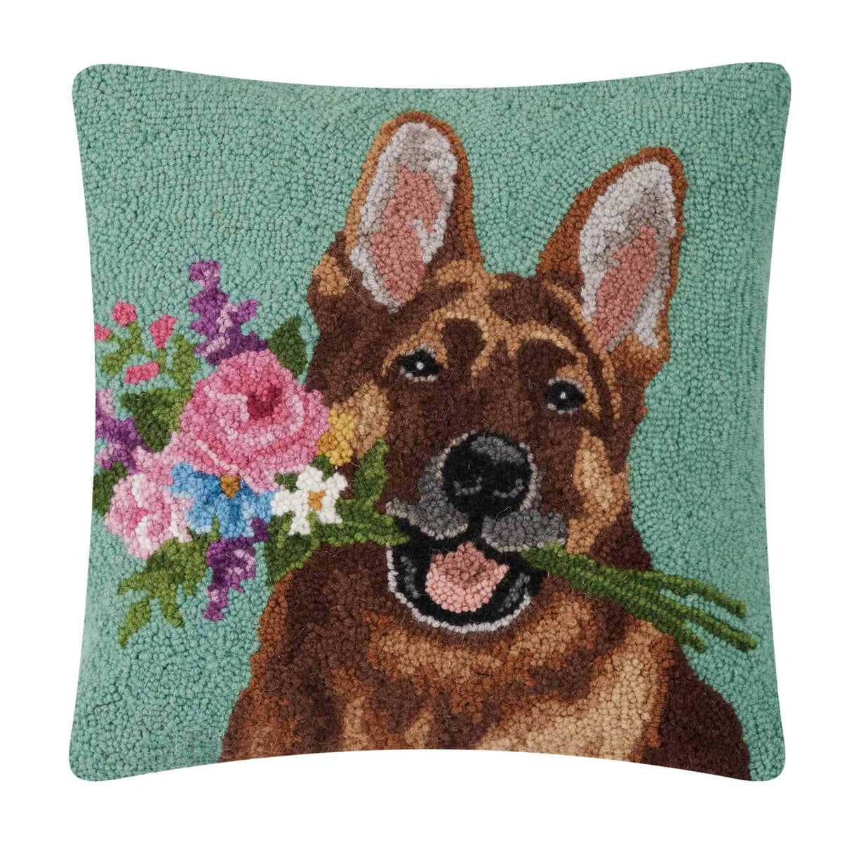 Peking HandiCraft - Pillow Floral German Shepherd