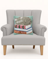 Peking HandiCraft - Pillow Hook Cat On Books