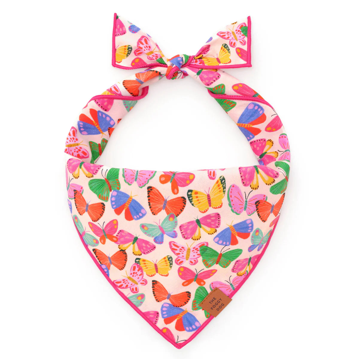 Bandana Dog Bright Butterflies