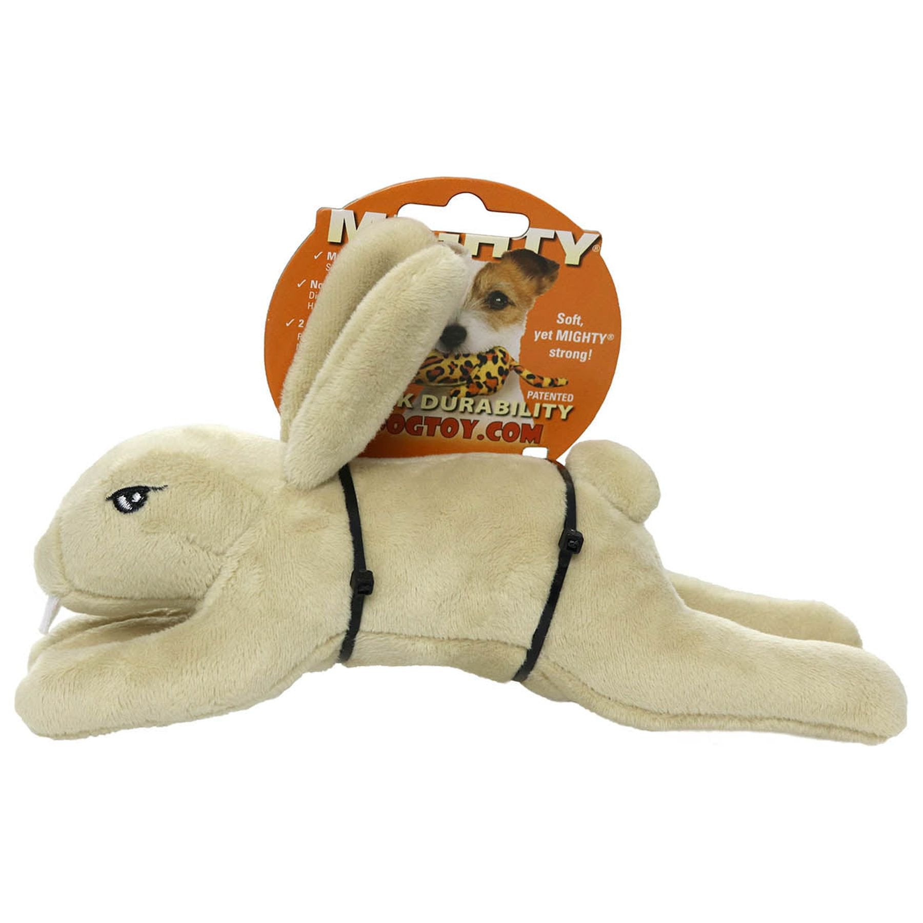 Tuffy Dog Toys - Mighty Jr Nature Rabbit Plush Squeaky Durable Toy